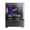Mini bokso korpusas TACENS Mars Gaming MC-SE2 — Mini-ITX / Micro-ATX, juodas, šoninis langas, maitinimo šaltinis apačioje, palaiko 2x2,5 colio + 1x3,5 colio