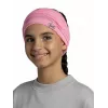 Vaikiška daugiafunkcinė kaklaskarė Buff Kids Bandana Merino Lightweight – vientisa rožinė spalva, besiūlė merino vilnos galvos apdangalas vaikams