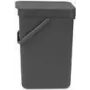 Šiukšliadėžė brabantia Black & Go 12 l pilka (109805)