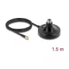 Antenos magnetinis pagrindas DELOCK ULA100 – 1 x N lizdas į 1 x SMA kištuką, 1,5 m laidas, lauko, juodas