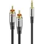 sonero 2x Cinch auf 3.5mm Audio Kabel 1.5m - 3.5mm - Männlich - 2 x RCA - Männlich - 1,5 m - Schwarz (S-AC600-015)