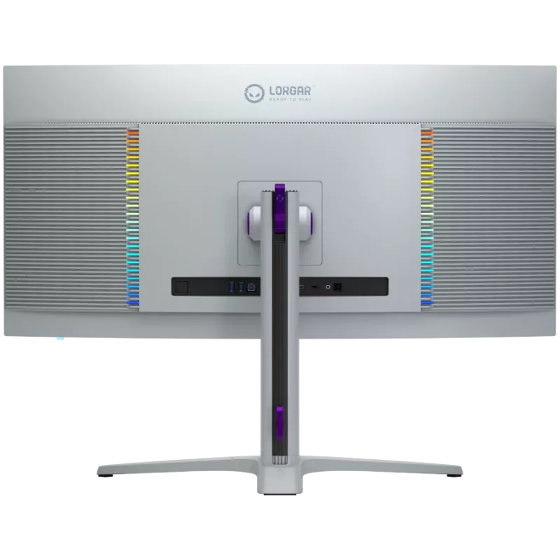 LORGAR 34MP1 UWQHD MiniLED žaidimų monitorius Pro, 34'' (3440*1440) VA lenktas ekranas, juoda/pieno pilka