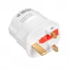 IBOX iaukeu maitinimo adapteris su keičiamais UK (G tipas) ir EU (E tipas) kištukais, 100–240V 50/60Hz, 7,5A, baltas