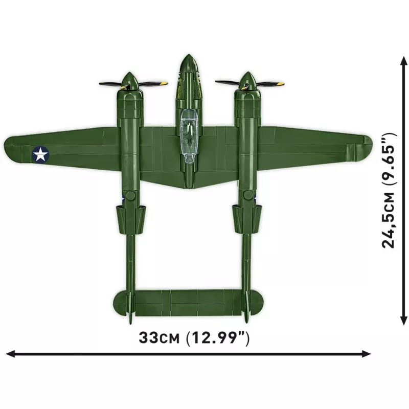 COBI Lockheed P-38 Lightning statybiniai blokeliai, 332 dalys