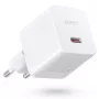 Mini tinklo įkroviklis AUKEY PA-Y20S Baltas 1xUSB-C 20W PD Power Delivery