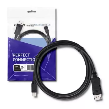 Qoltec 50434 1,8 m Mini DisplayPort – DisplayPort laidas, juodas
