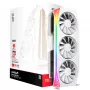 Vaizdo plokštė XFX Radeon RX 9070 XT — 16 GB GDDR6, 256 bitų, PCIe x16, 3 ventiliatoriai, balta, 360 mm