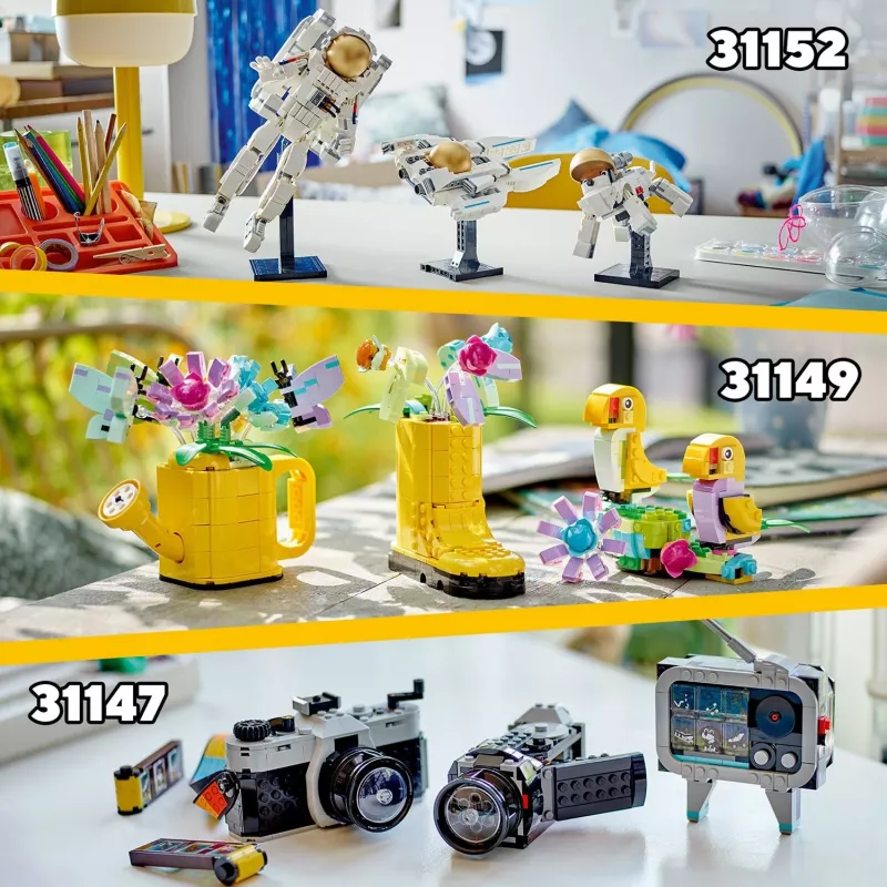 LEGO Creator Gėlė laistytuve 31149 – statomas gėlių modelis, 420 dalių, 120×150×130 mm