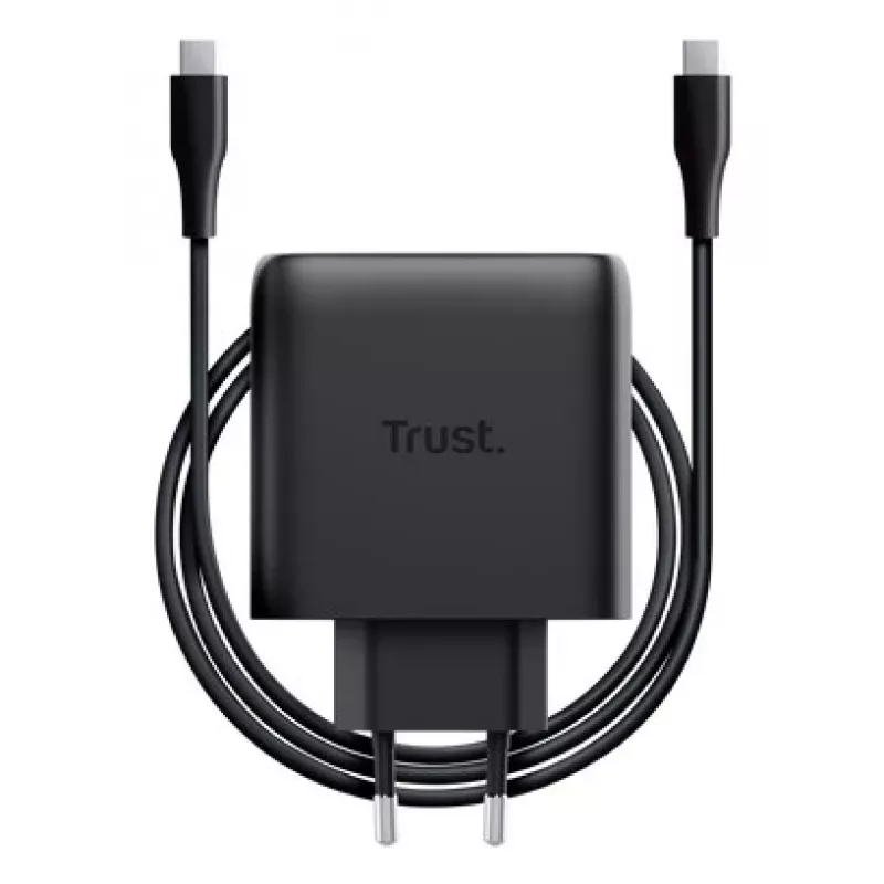 Įkroviklis Trust Maxo 65W 2 prievadų USB-C GaN greitasis įkrovimas juodas