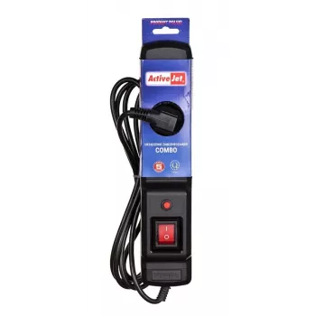 Activejet COMBO 3GN 3M juodas ilgintuvas su laidu