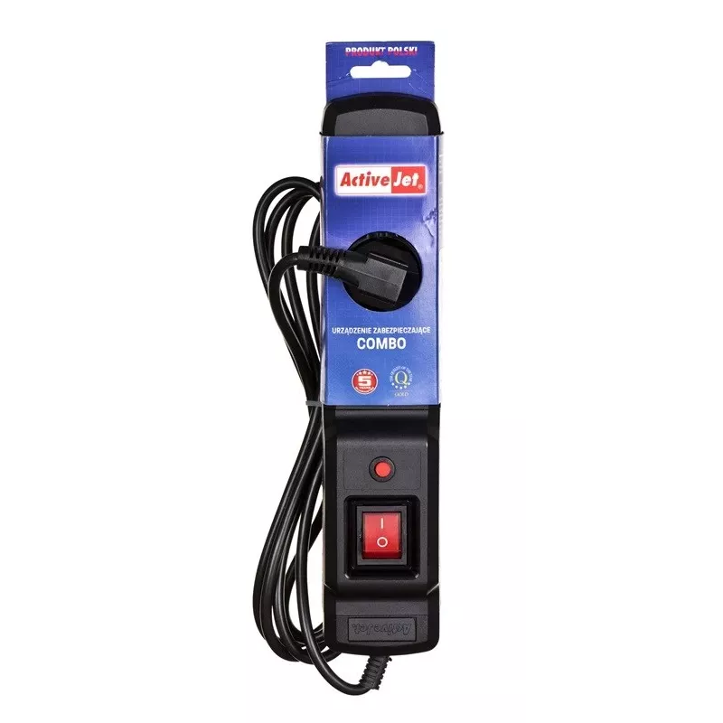 Activejet COMBO 3GN 3M juodas ilgintuvas su laidu