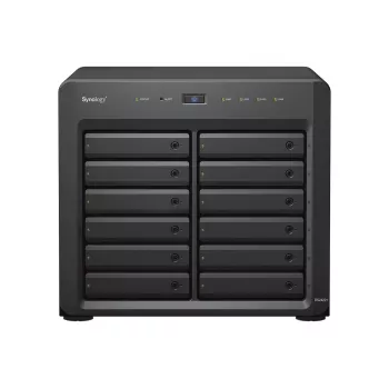NAS Synology DS2422+; Tower; 12 x (3,5 colio SATA HDD / 2,5 colio SATA HDD / 2,5 colio SATA SSD); AMD Ryzen V1500B; 4 GB DDR4 (maks. 32 GB); 4 x 1GbE RJ-45