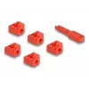 RJ-45 prievado blokatorius DeLOCK 20928 raudonas plastikinis 11 vnt.