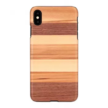 man and wood dėklas iPhone XS Max – juodas, medinis