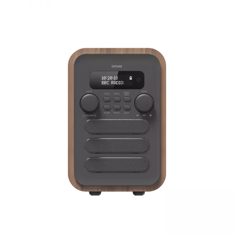 Denver DAB-48GREY Personal Digital radijo imtuvas, pilka, mediena
