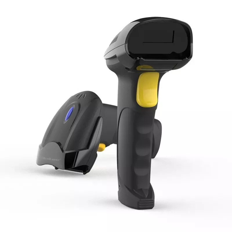 Belaidis brūkšninių kodų skaitytuvas QOLTEC 50856 – 1D ir 2D, USB, ABS korpusas, 170×62×100 mm, 203 g