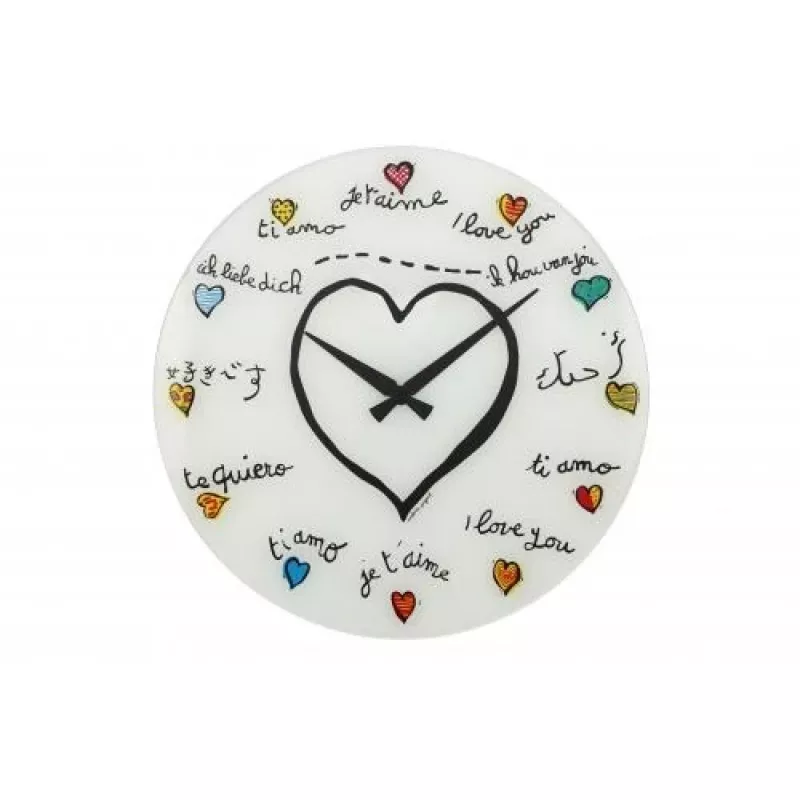 NeXtime klok 8030 Loving You, Ø43 cm, sieninis, baltas / daugiaspalvis
