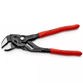 Knipex 86 01 180 replių raktas, 180 mm, didžiausias atvėrimas 40 mm, 15 padėčių, raudonas