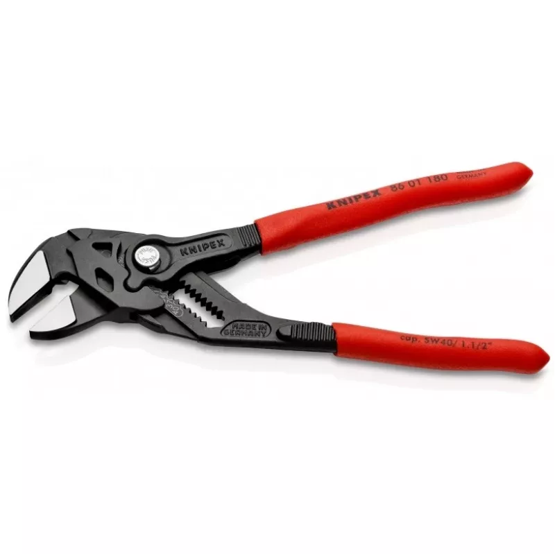 Knipex 86 01 180 replės, lygiais nasrais, nasrų storis 1,2 cm