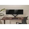 Monitorinė ranka up up Ekonomiška interaktyvi priešsvėrinė dviejų monitorių ranka matinė juoda VESA 75x75/100x100