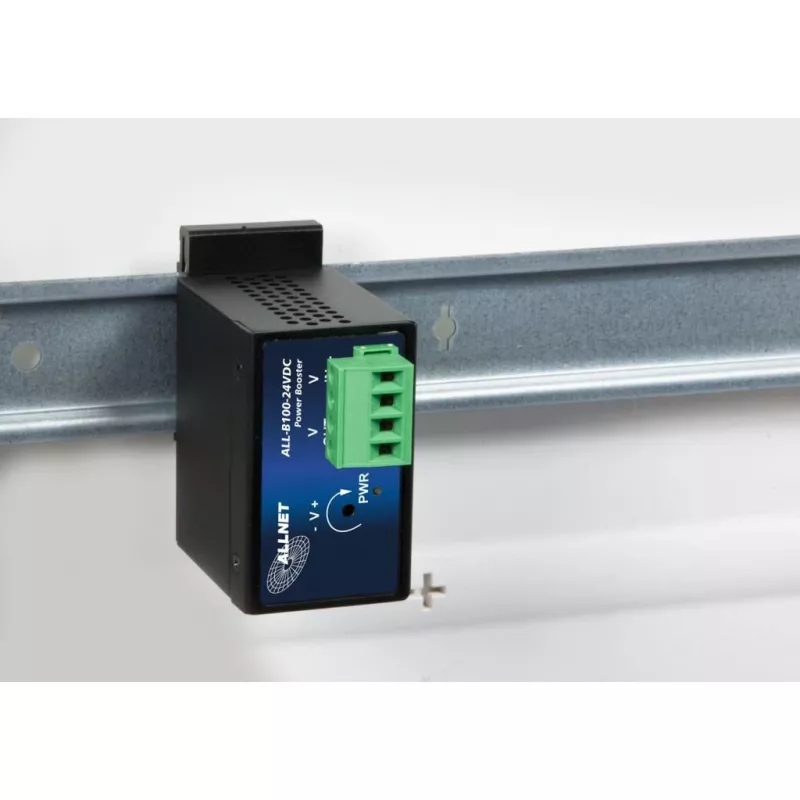 ALLNET ALL-B100-24VDC DC-DC įtampos keitiklis: 24VDC į 48–55VDC, iki 95W