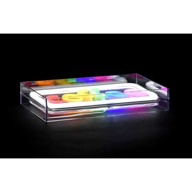 Neon LED ženklas ActiveJet AJE-NEON COFFEE, daugiaspalvis, USB 5V, montuojamas ant paviršiaus, AS plastikinis rėmas