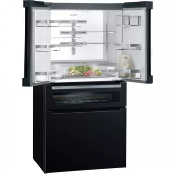 Šaldytuvas Siemens KF96RSBEA šonas-šonui laisvai pastatomas 572 L juodas