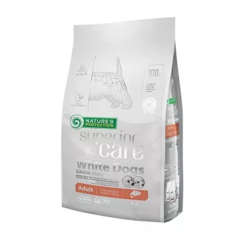 NATURE'S PROTECTION Superior Care White Dogs Grain Free Junior Small white fish - sausas ėdalas šuniukams - 1,5 kg