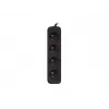 Ilgintuvas Lanberg PS0-04E-0100-IEC-BK 1m 4 kištukiniai lizdai (E tipo) juodas