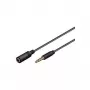 Wentronic Goobay 3,5 mm garso ilginimo kabelis, juodas, 5 m - 3,5 mm kištukas (4 kontaktai, stereo) > 3,5 mm lizdas (4 kontaktai, stereo) (62481)