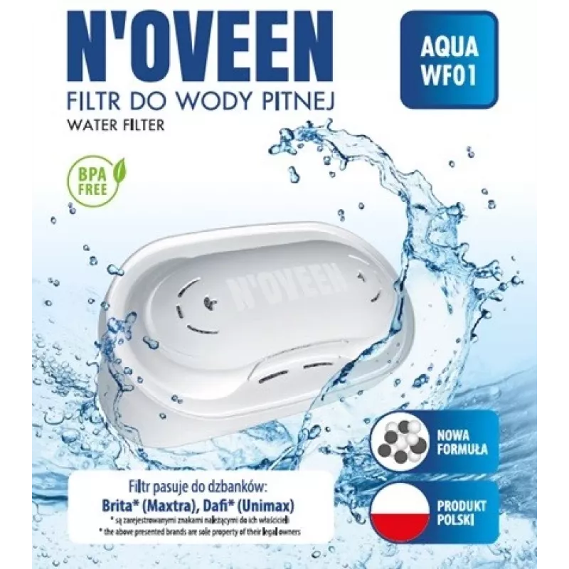 NOVEEN AQUA WF01 pakaitinė membraninė kasetė, suderinama su BRITA MAXTRA ir DAFI UMINAX