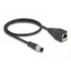 DeLOCK M12 adapterinis kabelis D-koduotas 4 kontaktų kištukas į RJ45 lizdą 50 cm