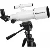 Bresser Optics CLASSIC 70/350 Refraktor 140x juoda, balta
