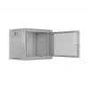 19 inch 9U 600x450 pilkas sieninis montavimo stovas su perforuotomis durelėmis
