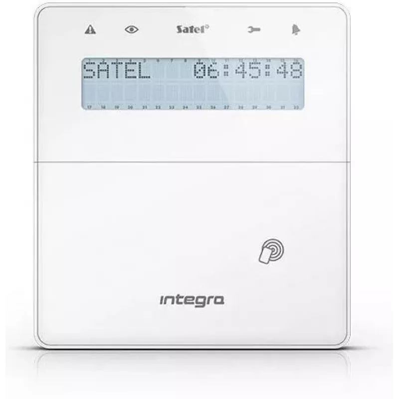 SATEL klaviatūra INT-KLFR-W su RFID skaitytuvu, 3 klasė