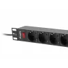 Lanberg PDU-09F-0300-BK maitinimo paskirstymo blokas, 9x F tipo lizdai, 3 m kabelis, aliumininis korpusas, 10 A