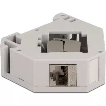 Delock modulinis adapteris – tvirtinamas ant DIN bėgelio – CAT 6a – STP – pilkas – 1 jungtis (86014)