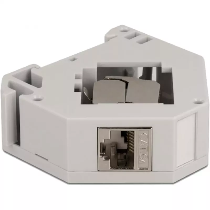 Delock modulinis adapteris – tvirtinamas ant DIN bėgelio – CAT 6a – STP – pilkas – 1 jungtis (86014)