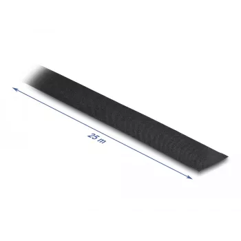 DeLOCK Cloth Tape 25 m x 25 mm plėšoma lipni juoda