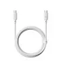 USB Type-C laidas Baseus Silky Series 100W 2 m Baltas
