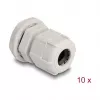 Kabelio įvadas M16 DELOCK, plastikinis, pilkas, pakuotėje 10 vnt.