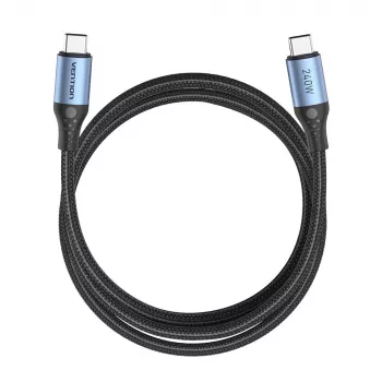 Vention USB 2.0 5A 240W 1,5m JUODAS USB-C į USB-C laidas