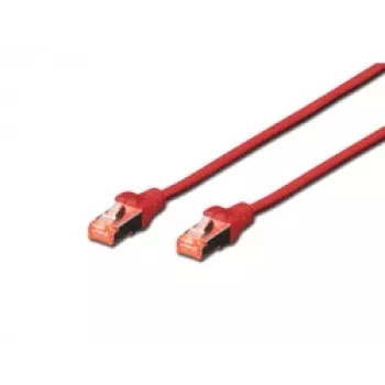 Tinklo kabelis Digitus CAT 6 S/FTP RJ-45 0,5m raudonas