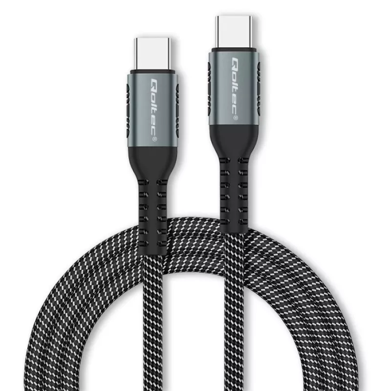 USB laidas Qoltec 52358 1,5 m USB C juodas USB 2.0 0,48 Gbit/s