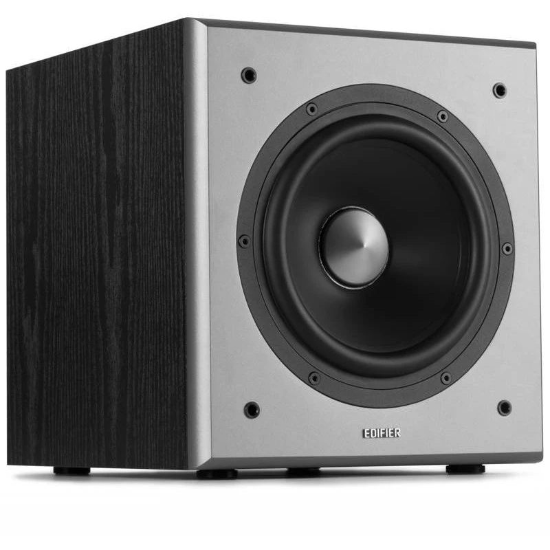 Aktyvus žemųjų dažnių garsiakalbis Edifier T5, stereo RCA įėjimas/išėjimas, juoda, 70 W (šiek tiek pažeista pakuotė)