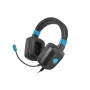 Žaidimų ausinės Fury NFU-1584 su ausinių mikrofonu, uždaro tipo, 98 dB, 15–25000 Hz, 2 m laidas, USB ir 3,5 mm, mėlyna