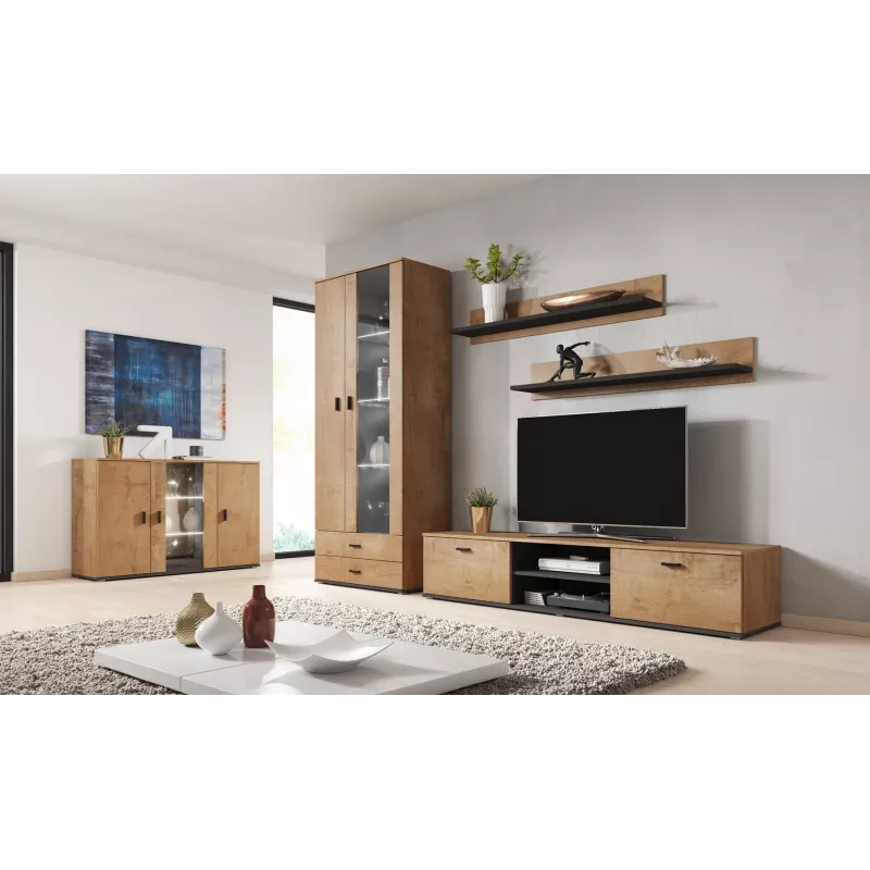 Cama sideboard 120 cm SOHO S7 lefkas oak/Juoda
