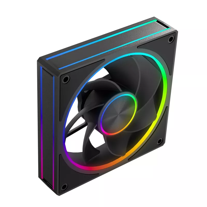 Korpuso ventiliatorius MODECOM VOLCANO LOOP 120 ARGB Reverse Fan Black 120 mm PWM 400–1400 RPM ARGB lizdas