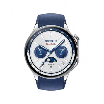 Išmanusis laikrodis ONEPLUS OnePlus Watch 2 47 mm, 1,43 colio AMOLED, 466×466, 32GB, Wi‑Fi, GPS, mėlynas korpusas
