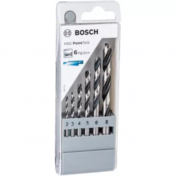 Bosch HSS Gręžtuvų Antgalis PointTeQ Rinkiniai, Grąžtas, Sukamasis gręžtuvas, 8 mm, 117 mm, Metalui, 7.5 cm